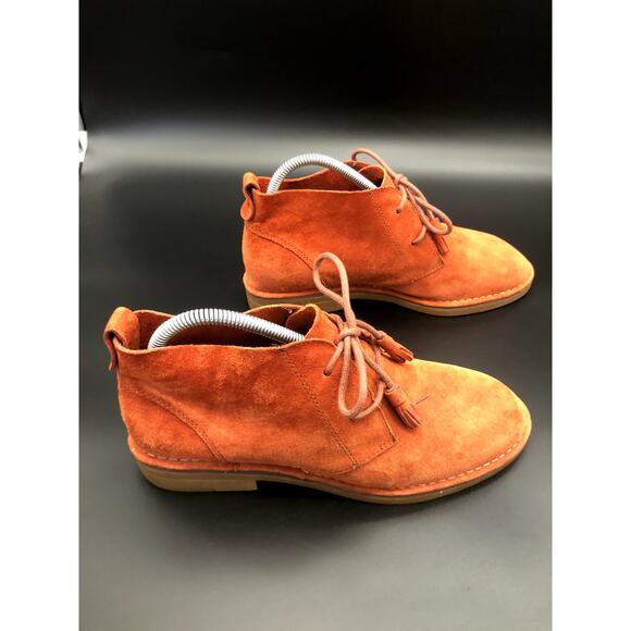 Hush Puppies Rust Suede Leather Boots, Women's Size 10M/EUR 42 - Picture 5 of 7
